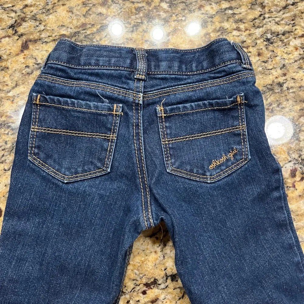 OshKosh Bgosh Toddler Boys  Boot Cut Jeans Dark Wash Stretch Denim Size 4T